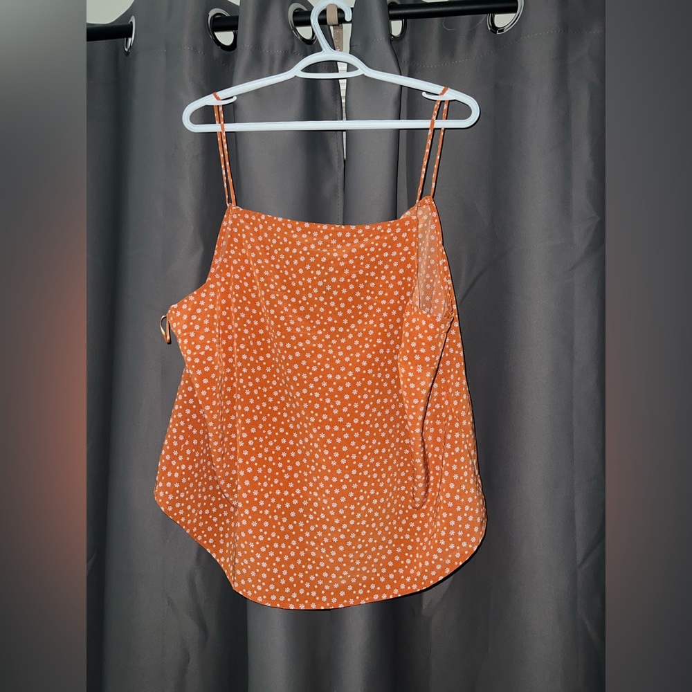 NWT XXL LEVI Orange Polka Dot Women's Top